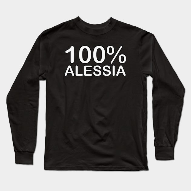 Alessia name funny gifts for people who have everything. Long Sleeve T-Shirt by BlackCricketdesign